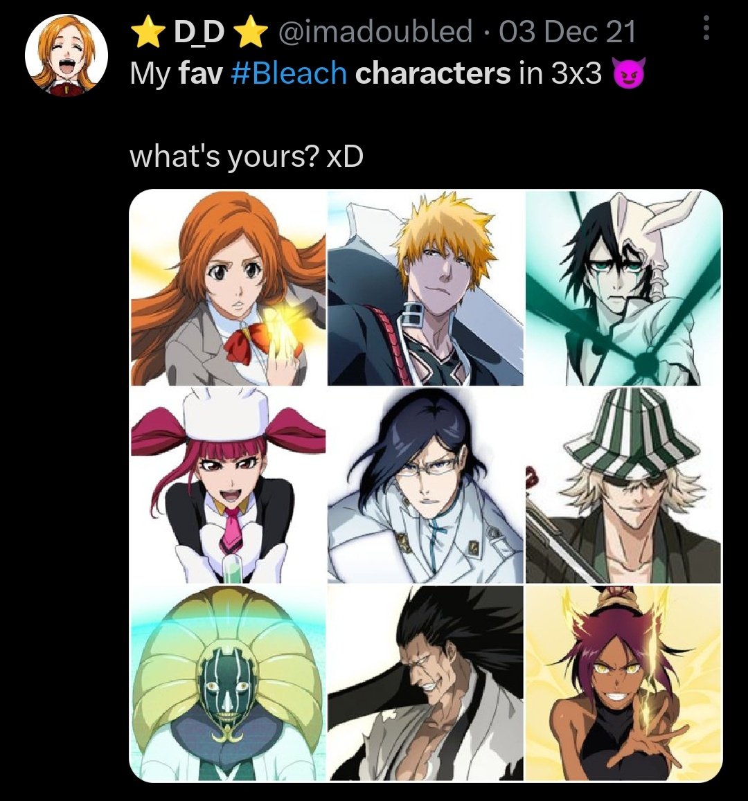 Who are your top 3 favorite bleach characters? Go. : r/bleach