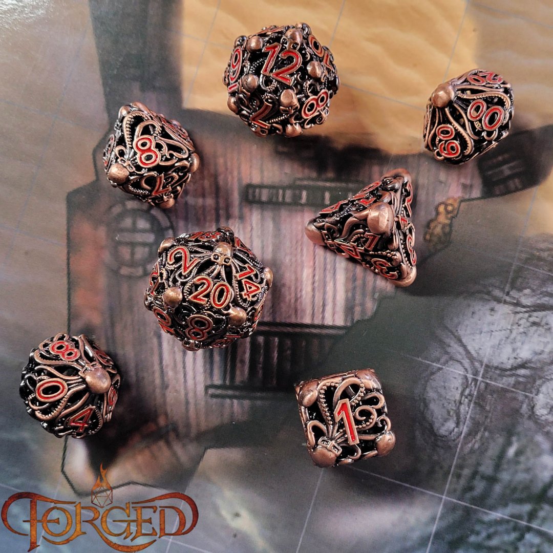 ForgedGamingCo's tweet photo. Dive to depths with fathomless fate!
#Dice #Octopus #Metaldice #Oceandice #dnd #pathfinder #forgedgaming https://t.co/iXZdSvTFjy