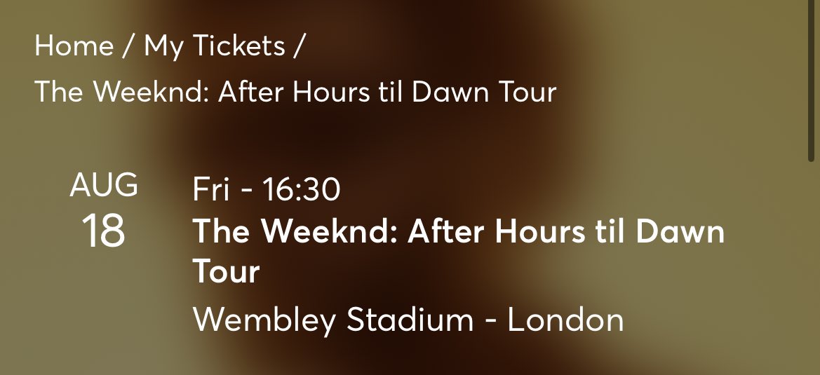 bealrightbabi's tweet photo. selling 1x the weeknd ticket for 18th august london wembley https://t.co/TVczVnF6iY