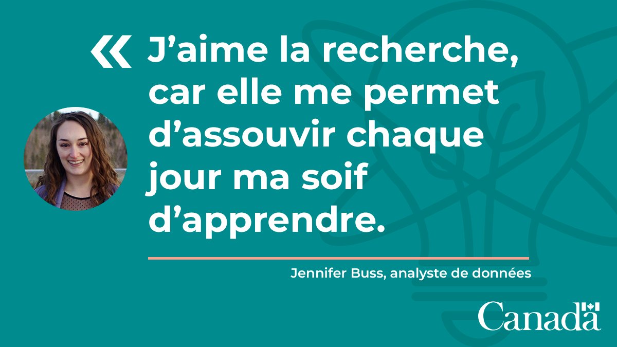 ScienceRNCan's tweet image. Jennifer Buss est analyste de données et technicienne au Centre de foresterie du Nord. Elle a passé les trois dernières années à étudier la bioénergie dans des collectivités autochtones, rurales et éloignées.

#ScienceInclusive #FemmesEnSTIM