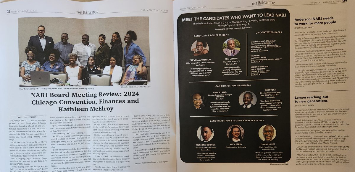 DetroitNABJ's tweet photo. #NABJMonitor has a sleeker look at #NABJ23. @NABJMonitor @NABJSTUDENTS https://t.co/Sh0zyDuJTC