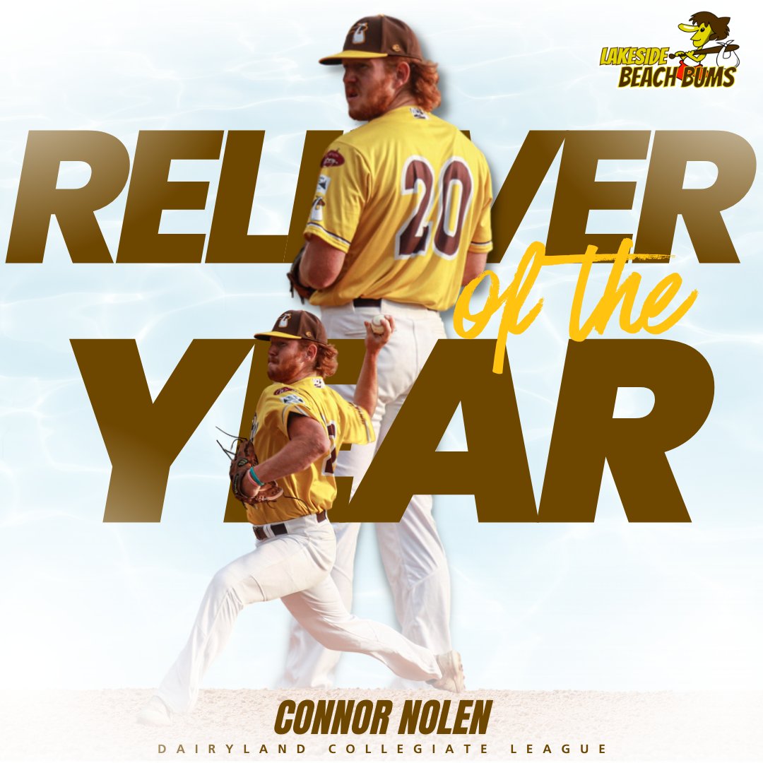 The 2023 Reliever of the Year goes to
<a href="/cno_nolen/">Connor Nolen</a>  (<a href="/Pio_Baseball/">Carroll Baseball</a> ) from the Lakeside Beach Bums! 🏆