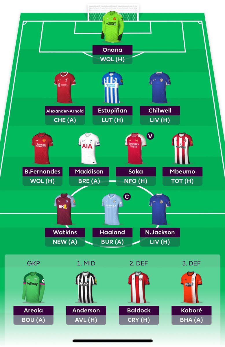 SickCaeser's tweet photo. @FPLMate Dan would you please rate this team and share your thoughts? https://t.co/PYsqoTdfJF