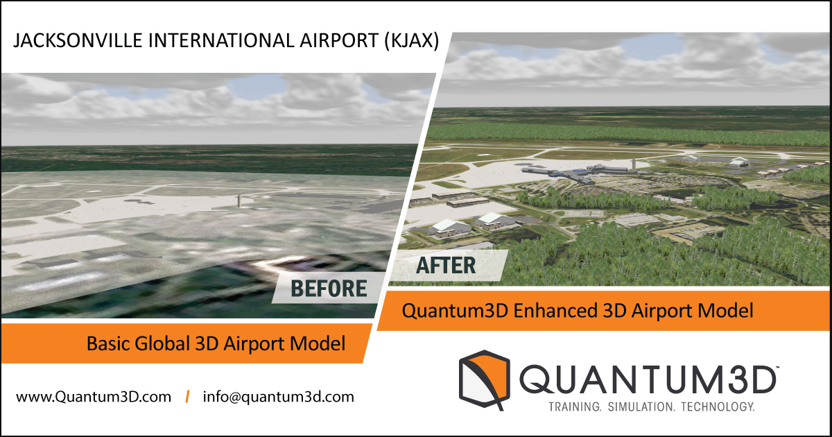 Quantum3D's tweet image. Any airport in the world can be modeled by our experienced database team and turned into a realistic training environment.

Here is the Jacksonville International Airport (KJAX)
#airportmodel #3Dmodeling #KJAX #airfieldmodel #levelD #database #training #Quantum3D