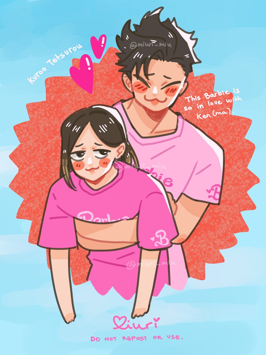 miuri_miu's tweet photo. Kuroo Barbie and Ken(ma)!!💗🌷✨ https://t.co/fqBFVsLZMm