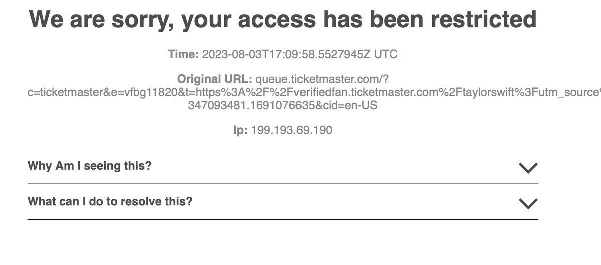 mnguy23's tweet photo. Ticketmaster doesn't actually want to sell to real people. https://t.co/HyUlQ9Gf3W