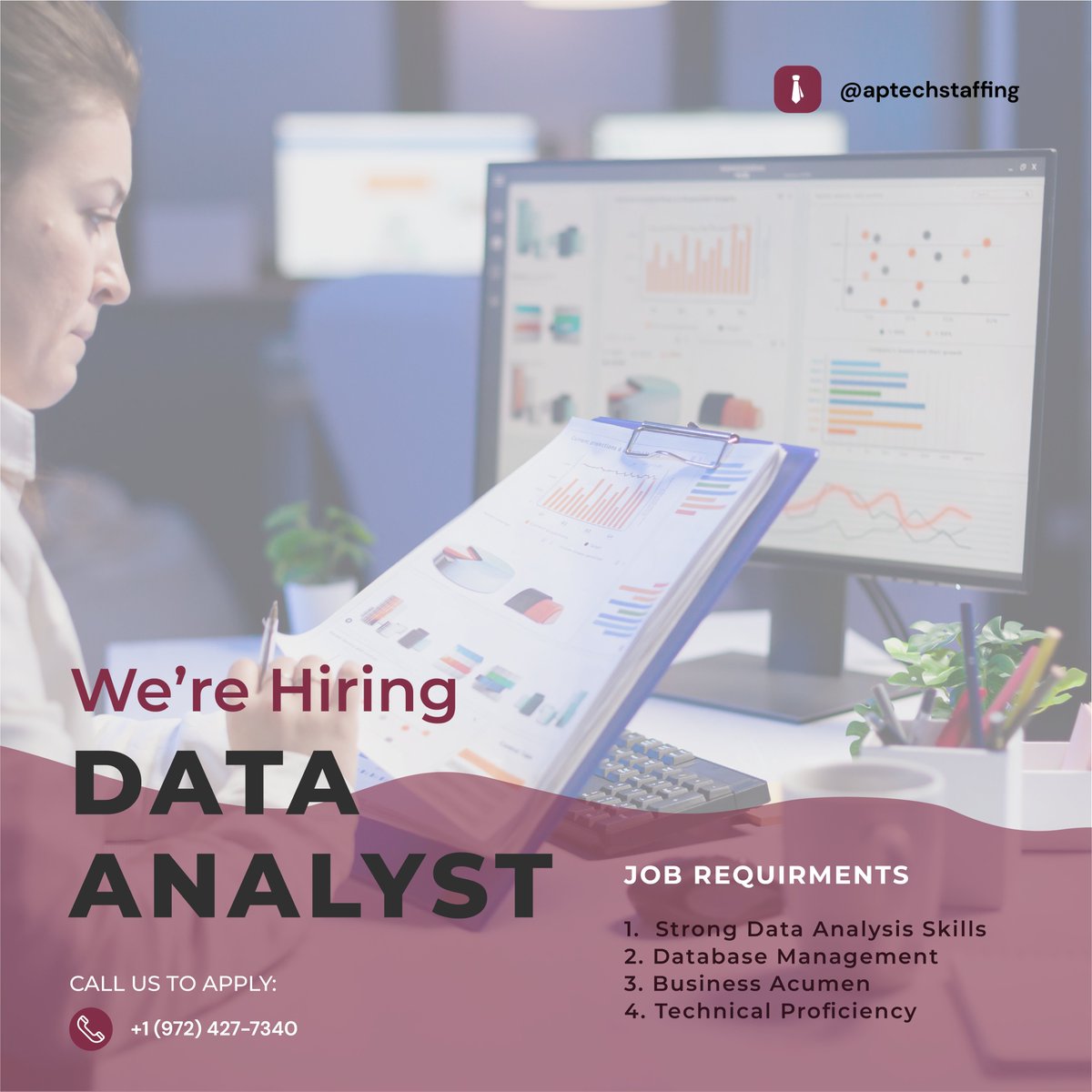 📢 HIRING: Data Analyst

Share your resume with us at:
career@aptechstaffing.com

.

.

#dataanalyst #datajobs #newopportunity #fulltimework #dataanalysis #dataanalytics #remotework #fulltimedataanalyst #nowhiring #workfromhome #remotejobs #datadriven #jobopportunity
