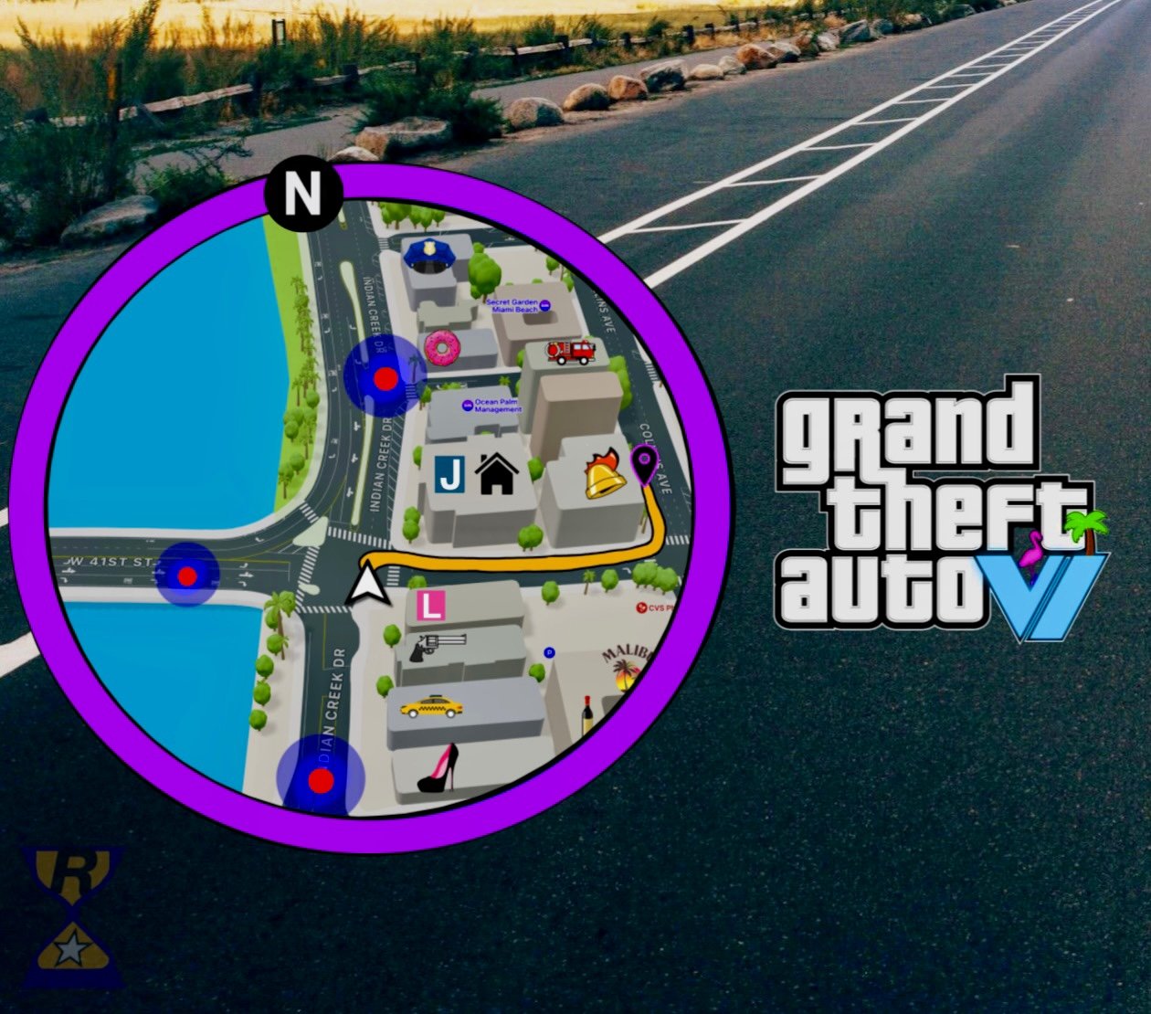 GTA 6 mini-map concept. : r/GTA6