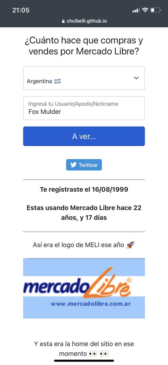 NicolasZaia's tweet photo. @chcibelli @Mercadolibre Este es el registro de hace 2 años…gracias por el premio de ese momento…ahora no me deja participar🤷‍♂️🤷‍♂️🤷‍♂️ …casi 24 añitos ininterrumpidos! https://t.co/wrY3QoSmJL
