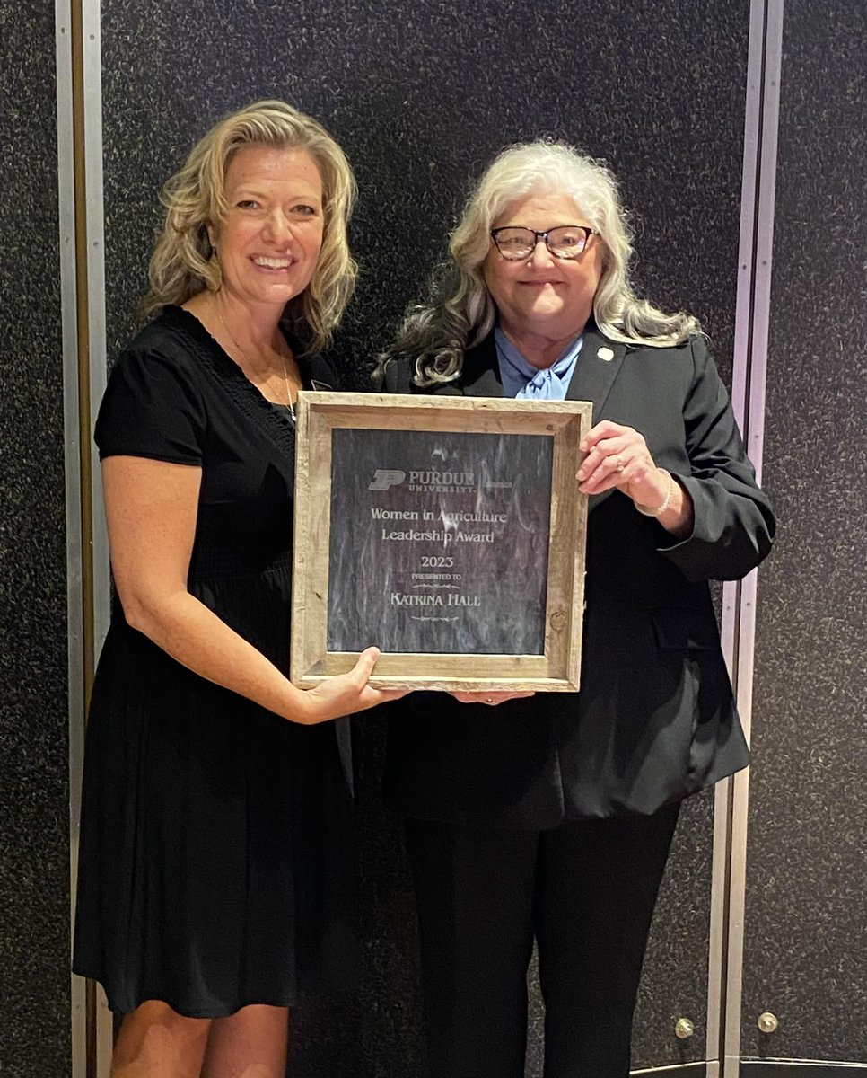 Today at the Indiana State Fairgrounds, Katrina Hall, INFB’s senior director of policy strategy and advocacy, received the Purdue Extension Women in Agriculture Leadership Award. Please join us in congratulating Katrina!