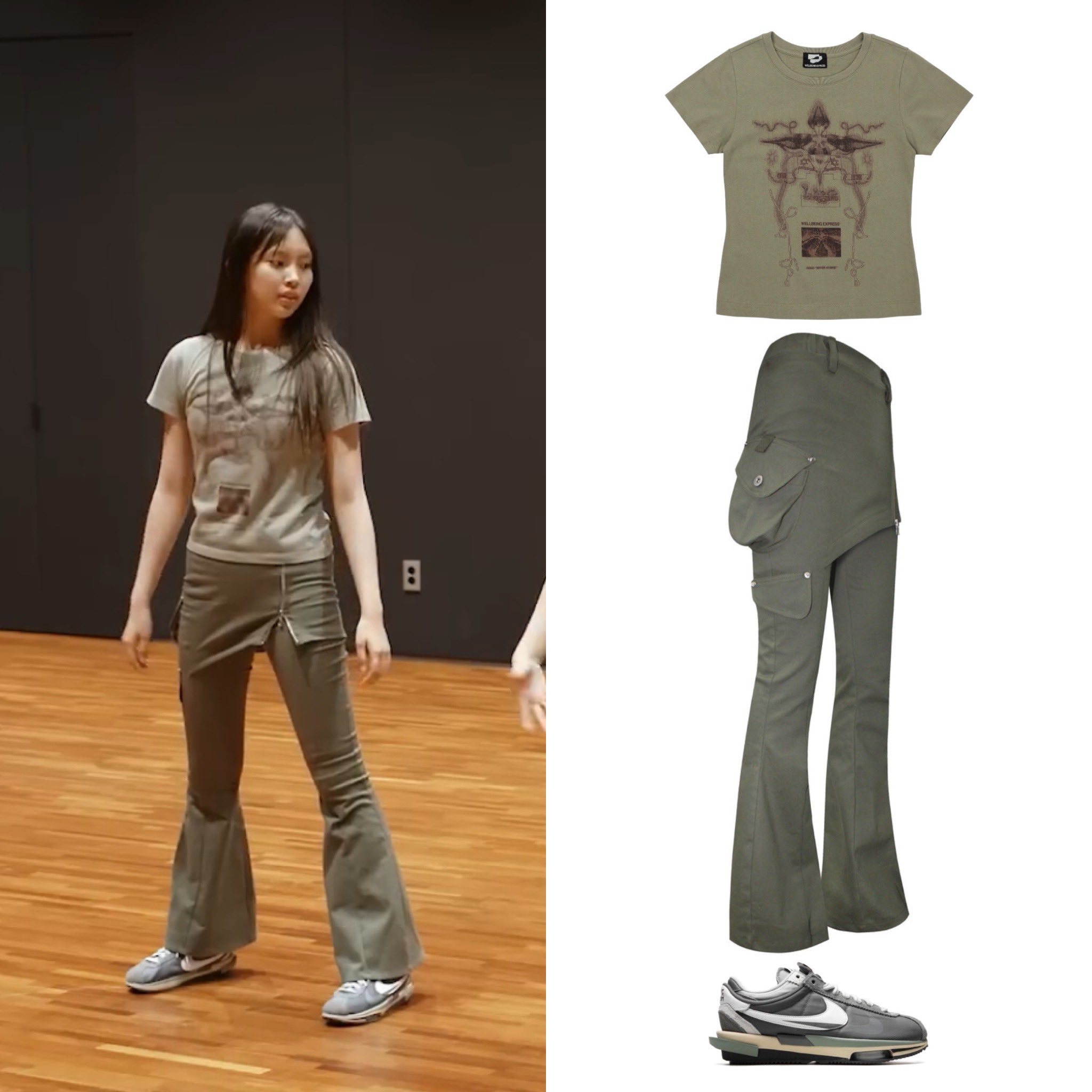 NewJeans着用[ WELLBEING EXPRESS ] Digital Tattoo Tee WELLBEING EXPRESS Digital Tattoo Tee Renewal - Navy