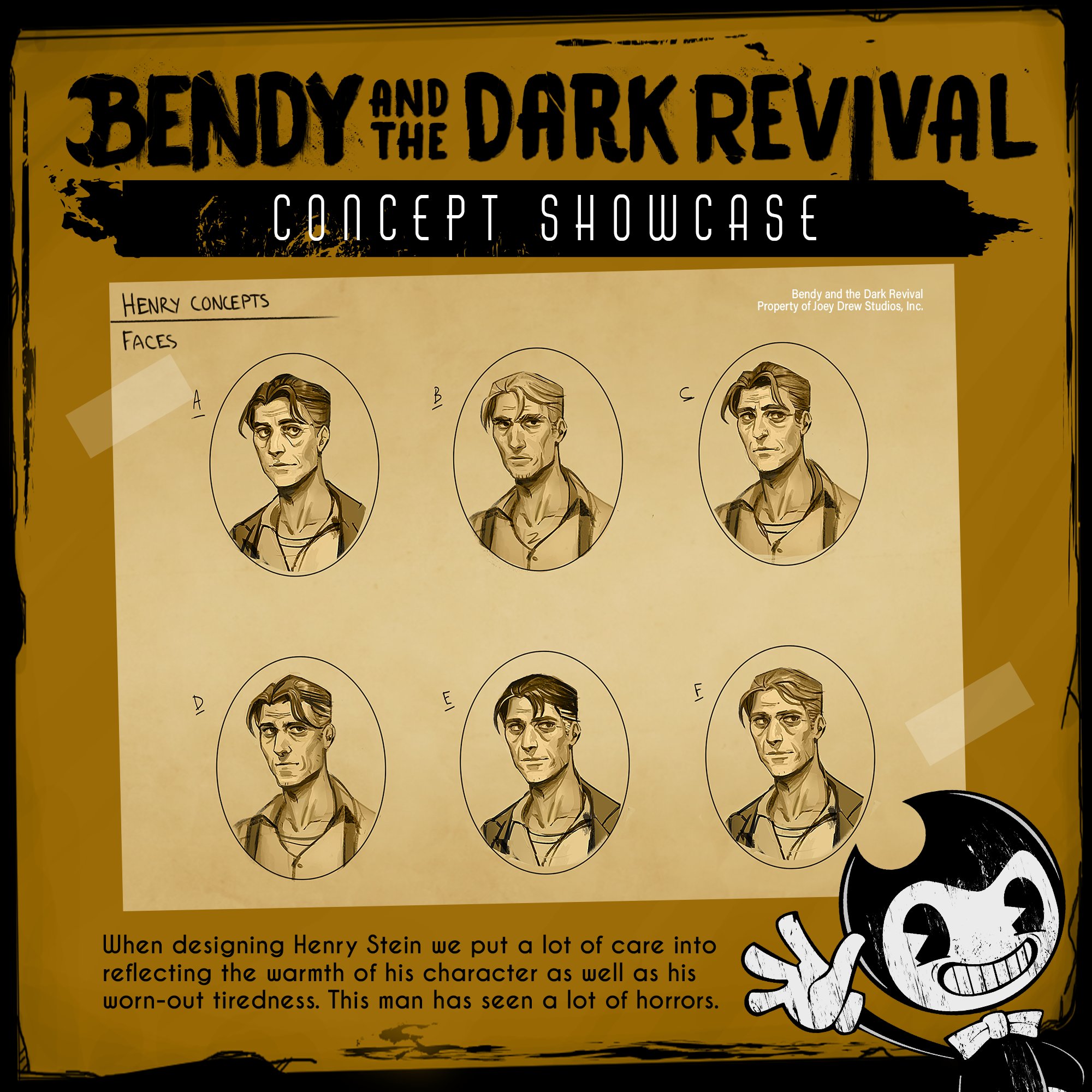 Bendy and the Ink Machine - DARK REVIVAL CONCEPT SHOWCASE ✏️📜📽️ #BATDR # BENDY