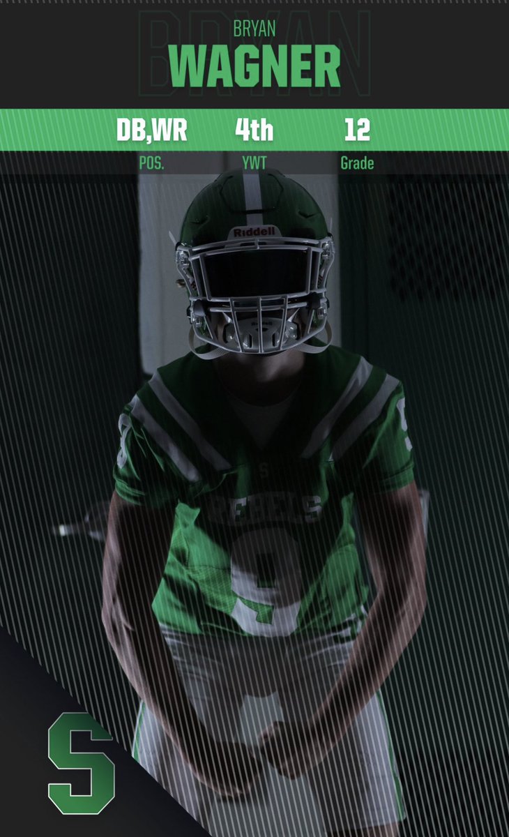 SHHSRebelsFB's tweet photo. 📣Senior Shout Out📣 Bryan Wagner 4 year player at South!
💚💚🏈🏈💚💚
#SouthSide
#Rebels https://t.co/9LzU0bkZnJ
