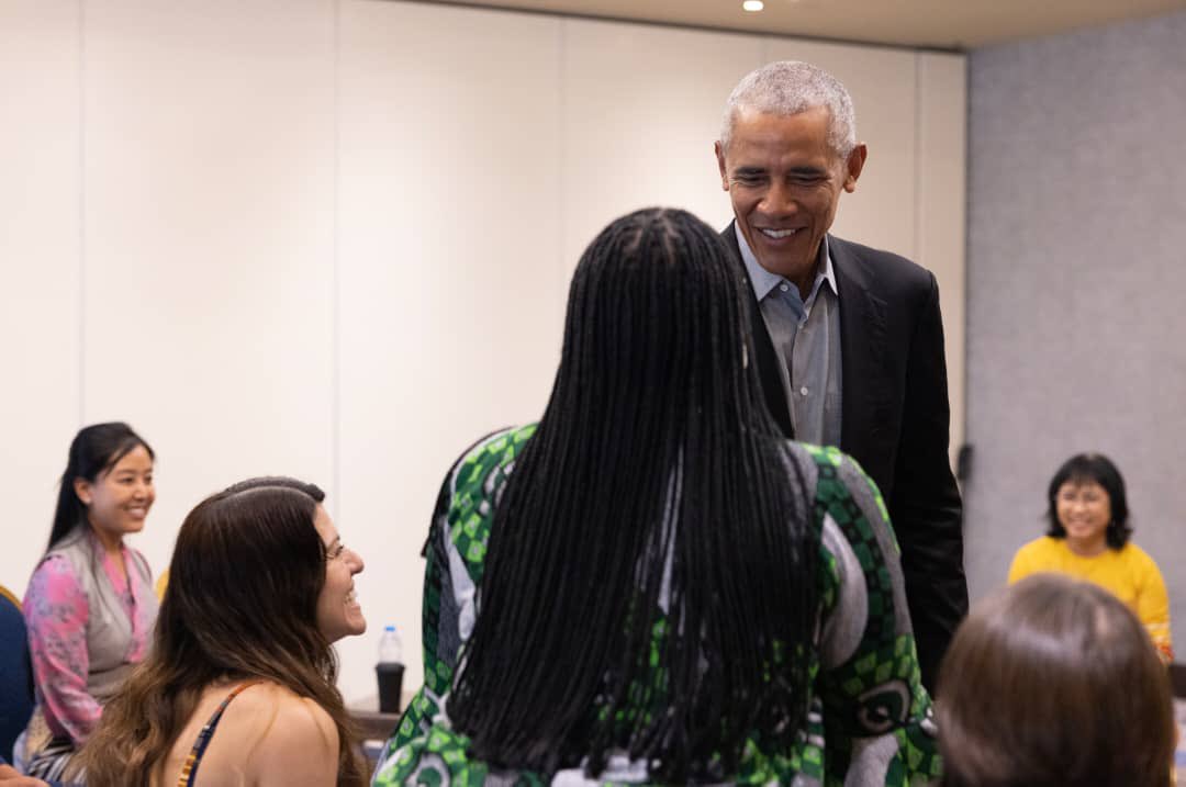 nankunda20's tweet photo. Meeting President @BarackObama and listening to Him encourage us to celebrate the progress we are making has given me great motivation and will go along way in enabling me reach my Full Potential.
I'm a Happy member of @girlsalliance and @ObamaFoundation 
Daily Empowering Girls: https://t.co/9IJ7AkFrrH