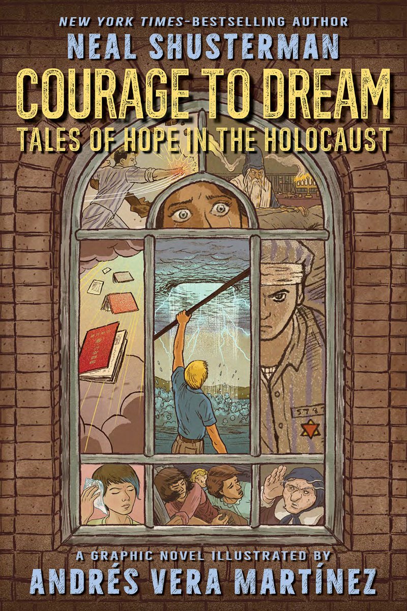 The Horn Book (@hornbook) on Twitter photo COURAGE TO DREAM: TALES OF HOPE IN THE HOLOCAUST (<a href="/graphixbooks/">Graphix Books 💥</a>/<a href="/scholastic/">Scholastic</a>) by <a href="/NealShusterman/">NealShusterman</a>; illus. by Andrés Vera Martínez <a href="/andresvera/">andrés vera martínez</a> will receive a starred review in the September/October 2023 #HornBookMagazine. Congratulations! #HBMag #HBStars hbook.com/story/septembe… COURAGE TO DREAM: TALES OF HOPE IN THE HOLOCAUST (<a href="/graphixbooks/">Graphix Books 💥</a>/<a href="/scholastic/">Scholastic</a>) by <a href="/NealShusterman/">NealShusterman</a>; illus. by Andrés Vera Martínez <a href="/andresvera/">andrés vera martínez</a> will receive a starred review in the September/October 2023 #HornBookMagazine. Congratulations! #HBMag #HBStars hbook.com/story/septembe…