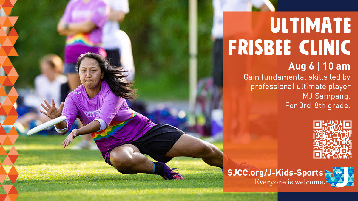 The J's first Ultimate Frisbee Clinic is this Sunday from Homestead Park. Register today to learn about the sport and gain fundamental skills from a pro, MJ Sampang. See you Sunday >> sjcc.org/event/ultimate… #StroumJCC #UltimateFrisbee