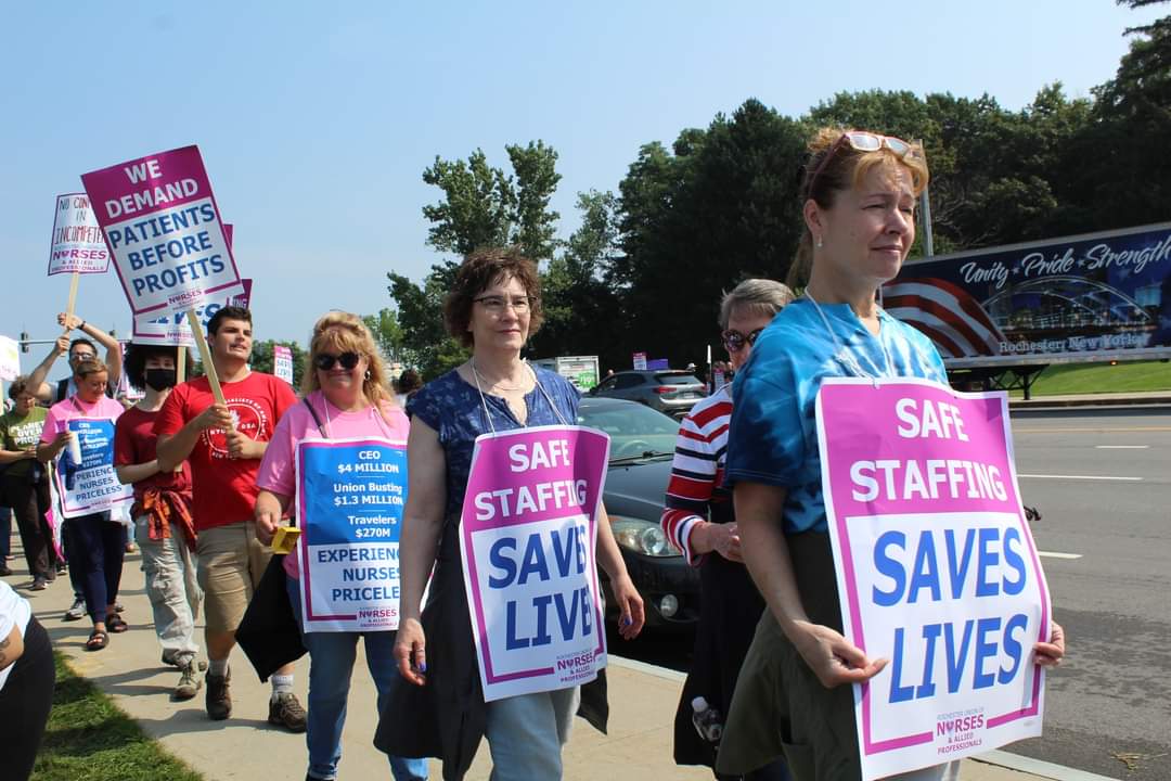Strike begins at Rochester General Hospital. #UnionStrong #RUNAPStrong