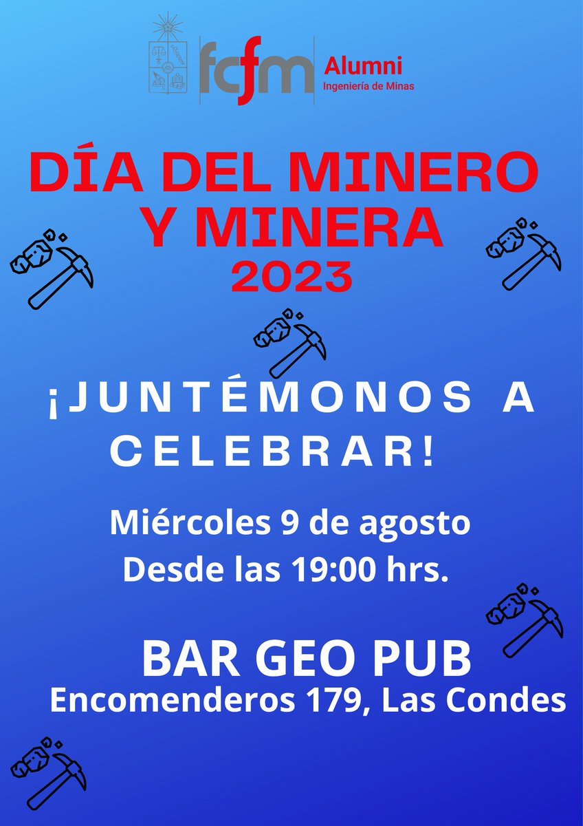 DIMINUchile's tweet photo. ATENCIÓN #comunidaddimin 

Encuentro de Camaradería Alumni - DIMin

Fecha: miércoles 9 de agosto
Hora: Desde las 19:00 horas
Lugar: Bar GEO PUB - Encomenderos 179, Las Condes https://t.co/QfyS1TNBpn