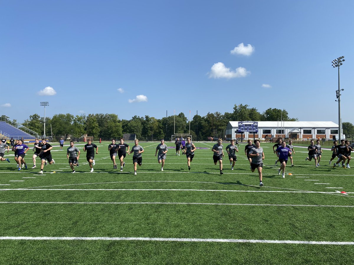 TrojansFBL's tweet photo. Work for the 2023 season is underway! 

CONGRATS to all the guys who passed the conditioning test today! 

#TaylorTough | #EMAT https://t.co/TN5dPFo9TA