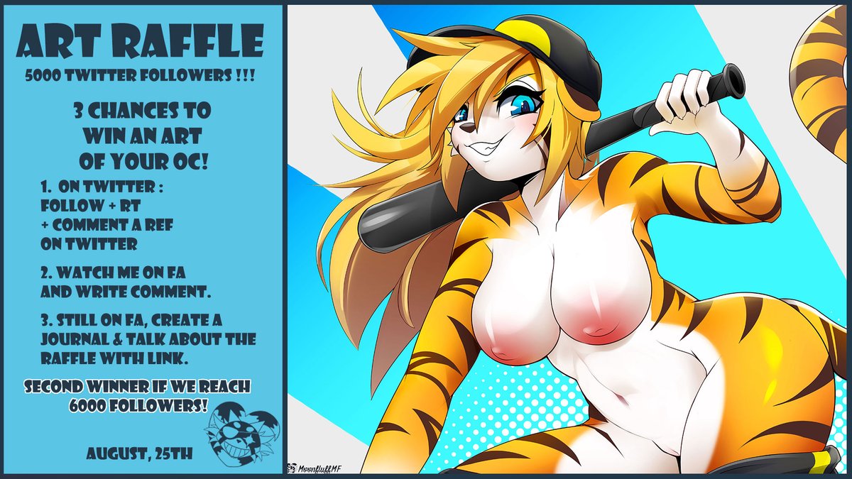 MoonFluff_MF's tweet photo. 💫Its time! Thanks for your support  5K followers!💫
So, new raffle ! One more winner if we reach 6k follow!
3 way to win  :
-On twitter : Follow + RT + Comment !
-On FA : Watch + Comment a ref!
-On FA : Create a journal &amp; link it! https://t.co/nnPcRgfi9O