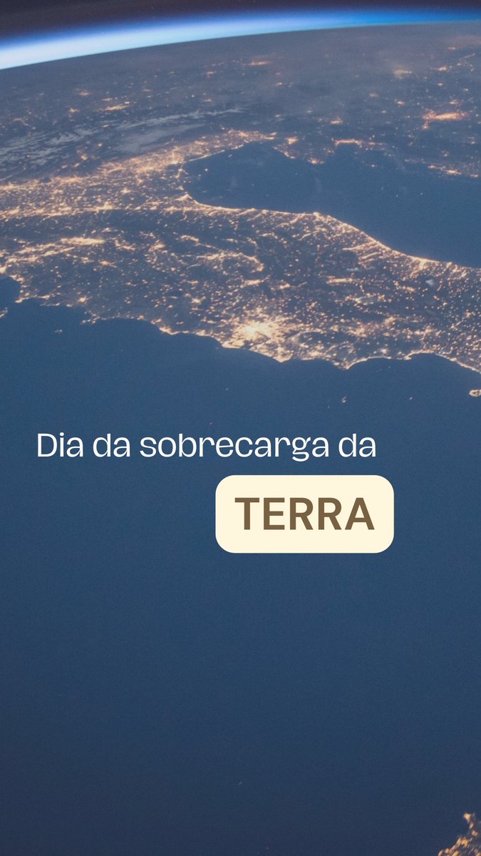 ZeleEco's tweet photo. 02 de agosto de 2023.

Dia da sobrecarga da Terra.🌎

▶️Este dia marca oficialmente que a humanidade utilizou os recursos renováveis que o planeta é capaz de oferecer dentro de 1 ano.

⚠️Estamos no VERMELHO.⚠️

♻️REDUZIR é o que precisamos fazer!♻️ https://t.co/Kd6QqZ6tdZ