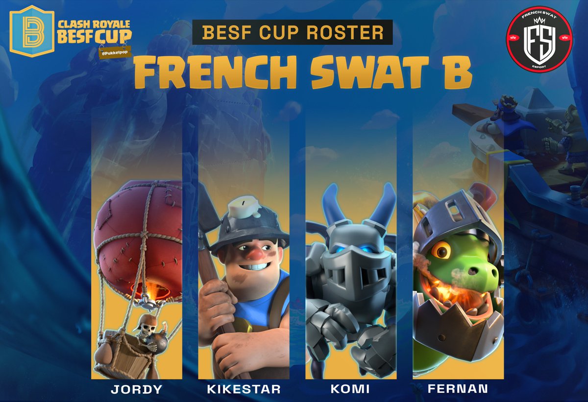 This will be the official <a href="/French_Swat/">French Swat</a> roster for the 𝗕𝗘𝗦𝗙 𝗖𝘂𝗽 𝗧𝗲𝗮𝗺 𝗧𝗿𝗮𝗰𝗸 Finals 👑

🔸️<a href="/jordyCR13/">jordy</a> 
🔸️<a href="/kikestar_CR/">kikestar</a> 
🔸️<a href="/Komilovesfood/">Komi</a> 
🔸️<a href="/ferrnann_cr/">Ferr</a> 

Where do you think they'll finish?