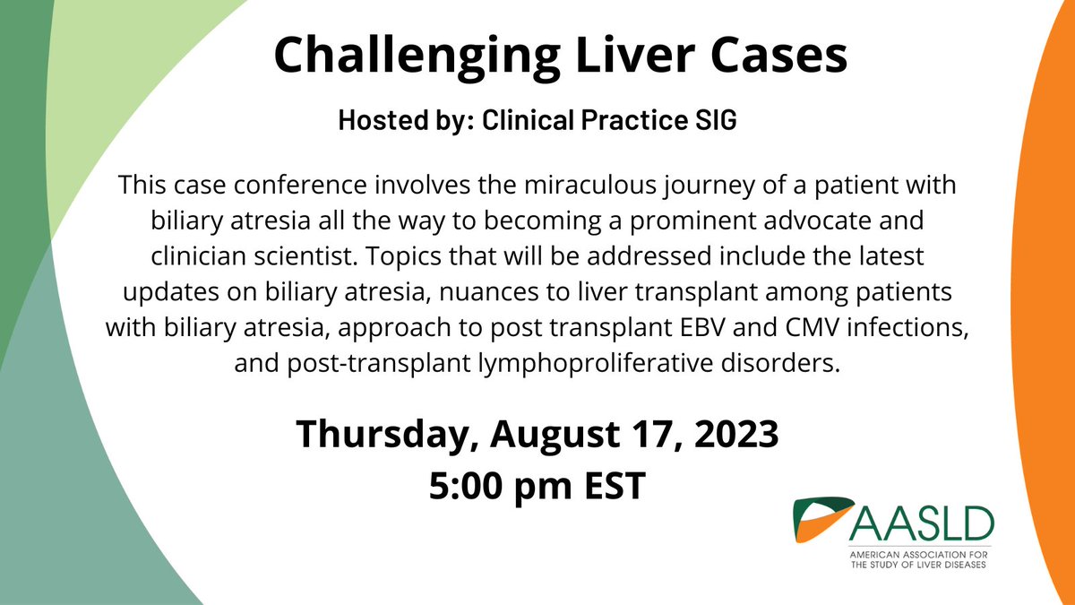 Join us for this month's Challenging Liver Case Series! Register online at bit.ly/45bprn7. #LiverTwitter