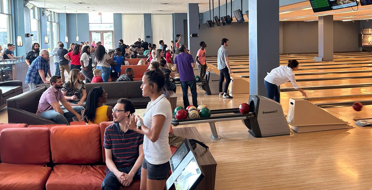 Last week UE took a quick break to celebrate the summer enjoying bowling and bocce with colleagues, family, and friends! Thank you to UE's Social Committee for planning such a fun-filled event. Thank you <a href="/PinstripesBBB/">Pinstripes</a>  for hosting us.