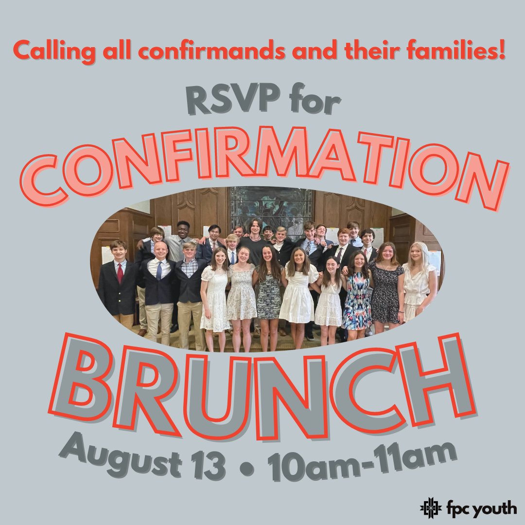 firstpresatl's tweet photo. ✨YOUTH GROUP IS BACK✨
August 13th, we will be hosting a Confirmation Brunch at 10:00AM-11:00AM and then later that day at 5:30PM-7:30PM we will be celebrating our 4th annual Tailgate.  Visit the link in our bio and navigate to our events page to register! https://t.co/6j85XUl9lA