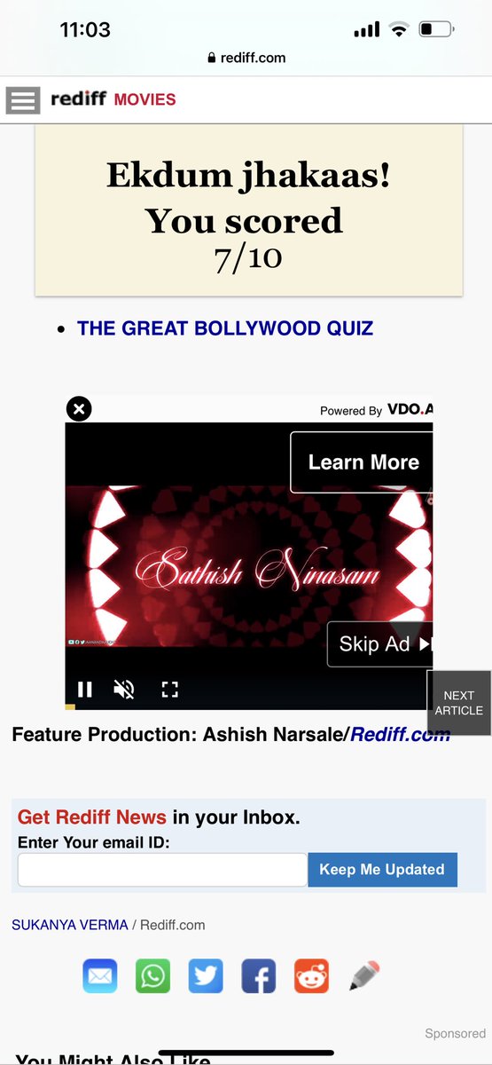 dishadani's tweet photo. @SukanyaVerma @rediffmovies https://t.co/U6zfc7MxRk