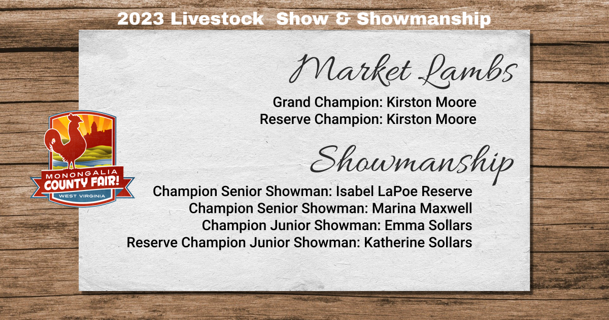 MonCountyFairWV's tweet image. Wednesday night in the Monongalia County Fair Livestock it was Market Lambs, Goat, and Rabbits.  Congratulations to all the exhibitors!  MonCountyfair.org #moncountyfair #moncounty #morgantown