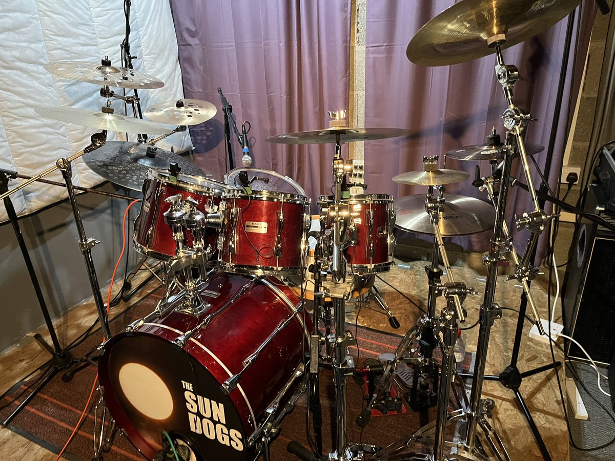 Tracking drums for the new album …..