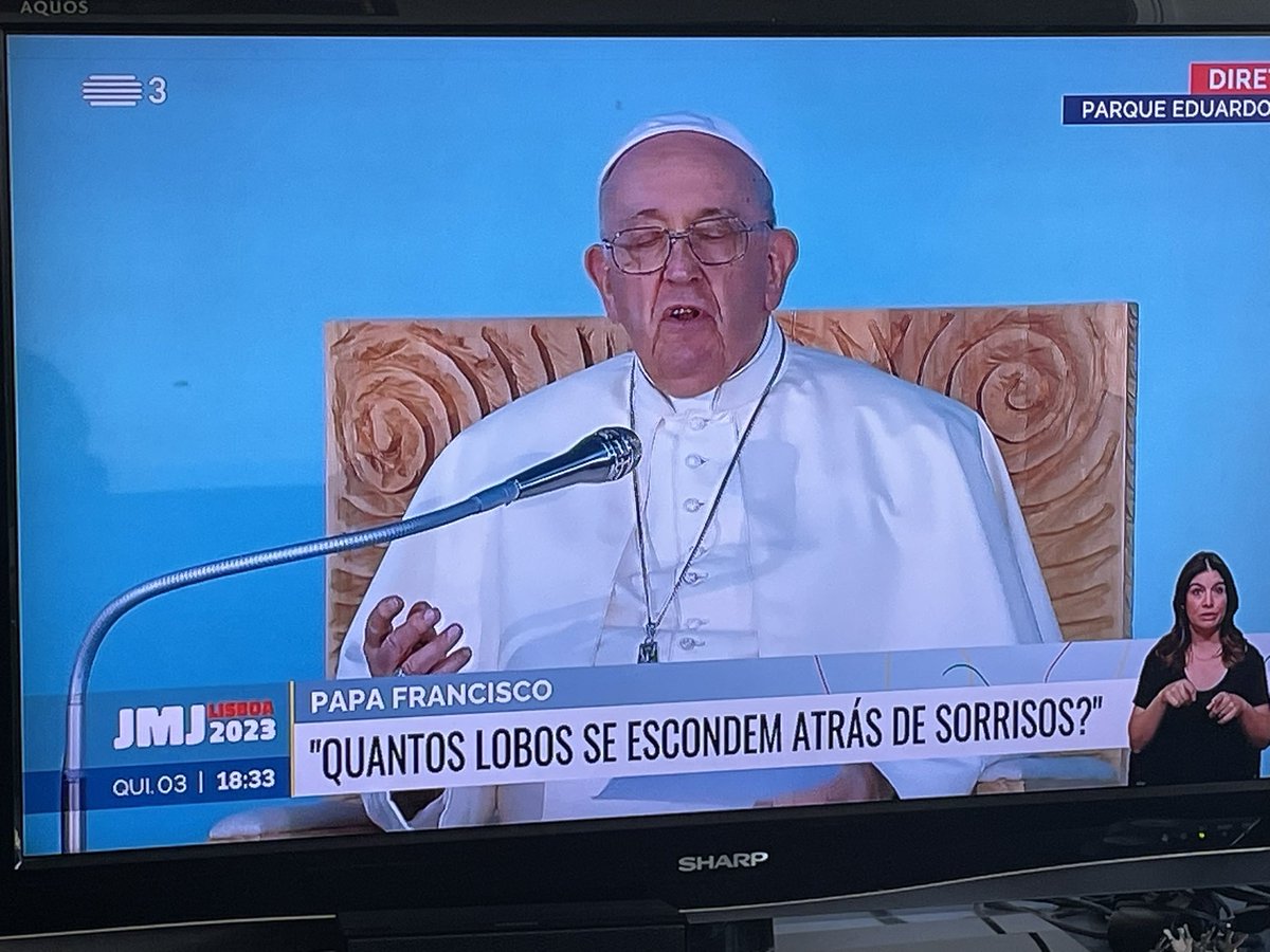“Friends I want to be clear with you … In the Church there is room for everyone, for EVERYONE, and no one is superfluous — for the one who makes mistakes, for the one who falls … REPEAT AFTER ME: EVERYONE!! For me, for you ….” #JMJ2023