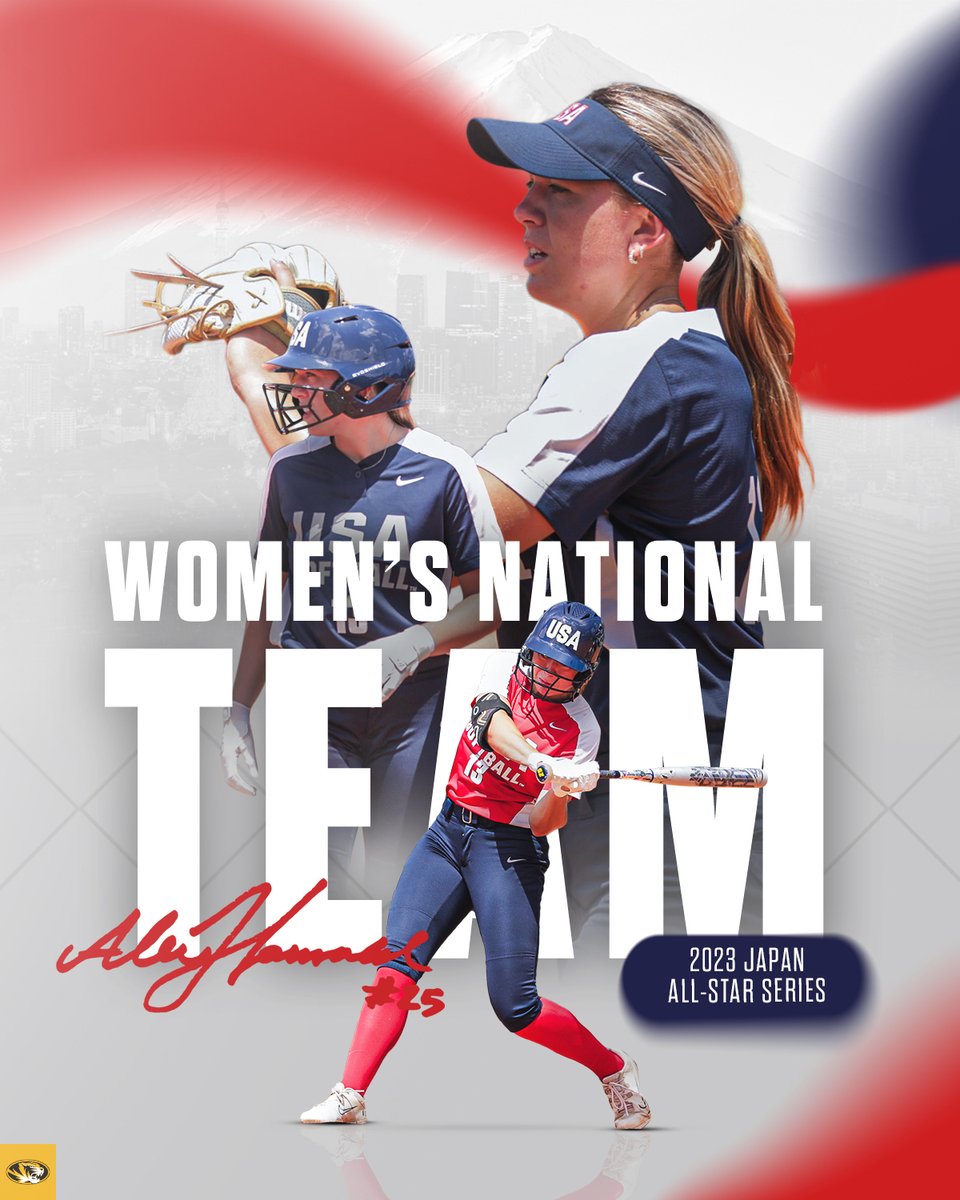 #OwnIt in 🇯🇵

Best of luck to <a href="/alex_honnold22/">𝓪𝓵𝓮𝔁 𝓱𝓸𝓷𝓷𝓸𝓵𝓭</a> and the <a href="/USASoftballWNT/">USA Softball Women's National Team 🇺🇸</a> 🇺🇸 in the 2023 Japan All-Star Series‼️

#MIZ 🐯🥎