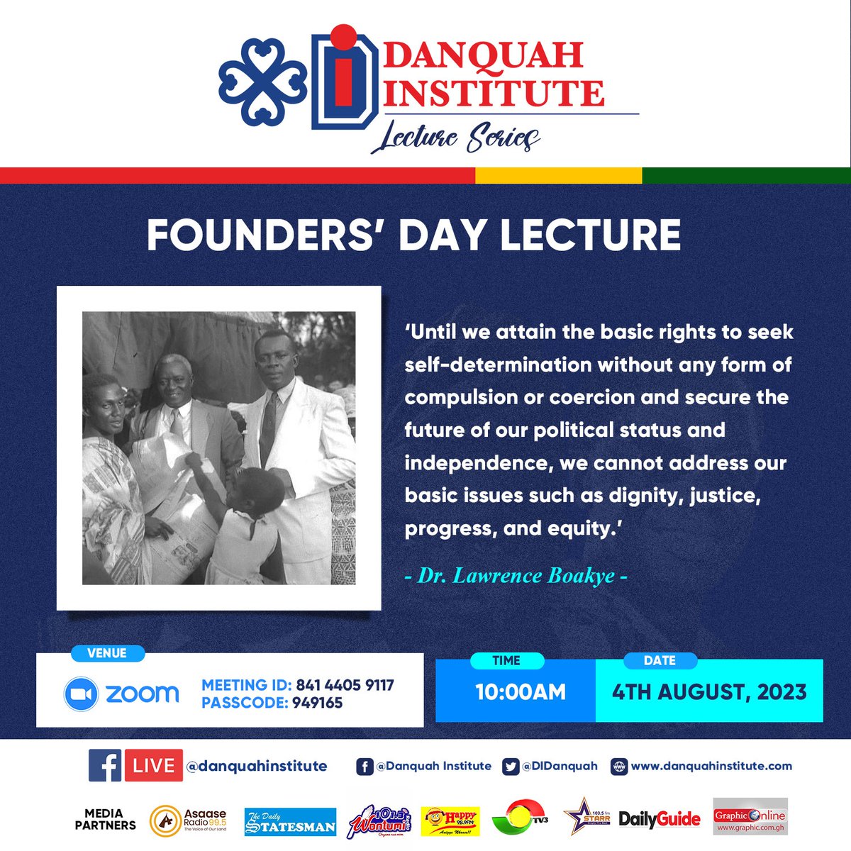 It's going to be an impactful lecture.