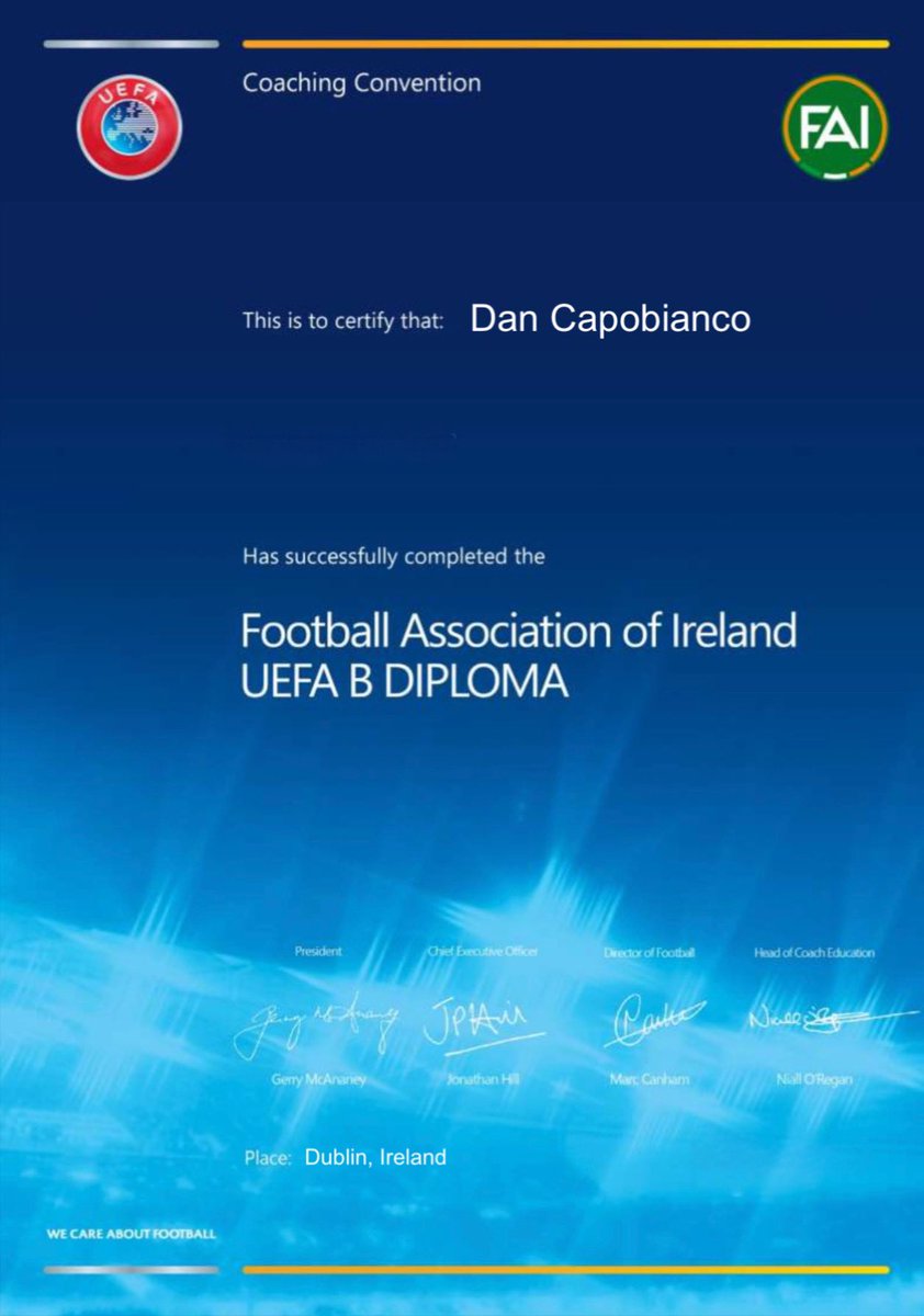 Real_DCapo's tweet photo. A Special thank you to @richie_fitz1  Richie, Ross, JJ and Darren, some of best coach educators out there. Thank you to the @faicoached @ross_kenny @jayglynn2167 @FaiKerryDO 

The learnings and relationships made, while collaborating with great coaches is intangible! @UEFA https://t.co/pkKQ0zpYSV