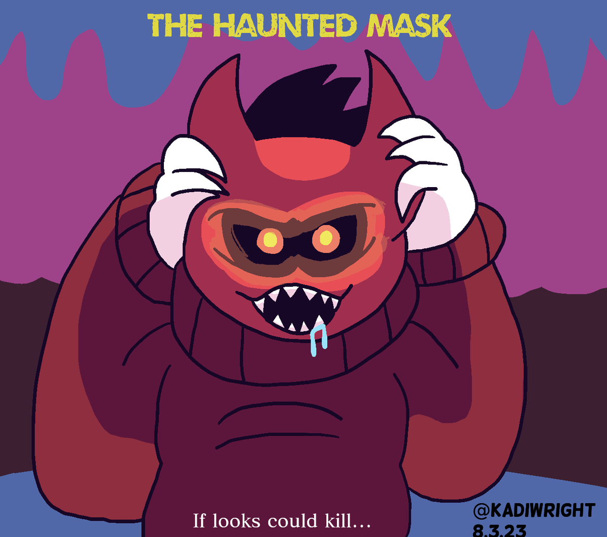 KadiWright3's tweet photo. The Haunted Mask redraw
#spookymonthart #BobVelsebFanart #hauntedmask #redraw #goosebumps https://t.co/dvF9giOZMC