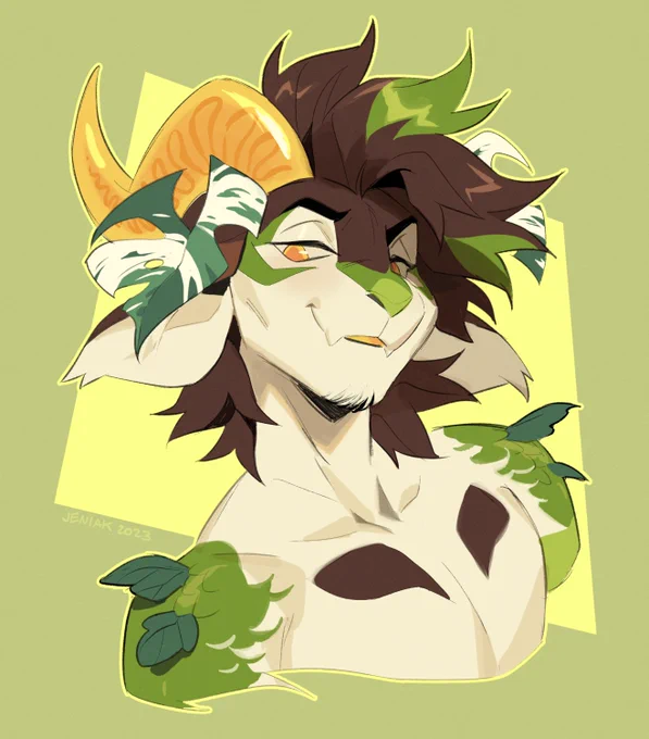 The examples are a year old (what) and I don't have any recent fully detailed up-to-date examples of this comm type but here's a recent bust with a bit more rough render! I can include a background graphic similar to this, too. 