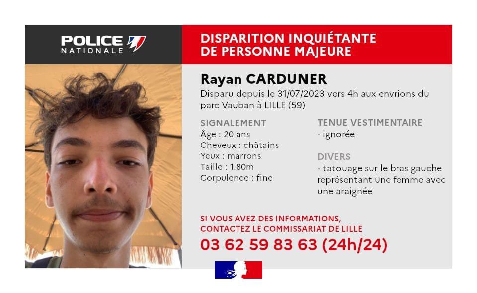 directlille's tweet photo. 🚨Disparition inquiétante d'un jeune homme de 20 ans à Lille : un avis de recherche a été lancé https://t.co/ubo4Zgty6G