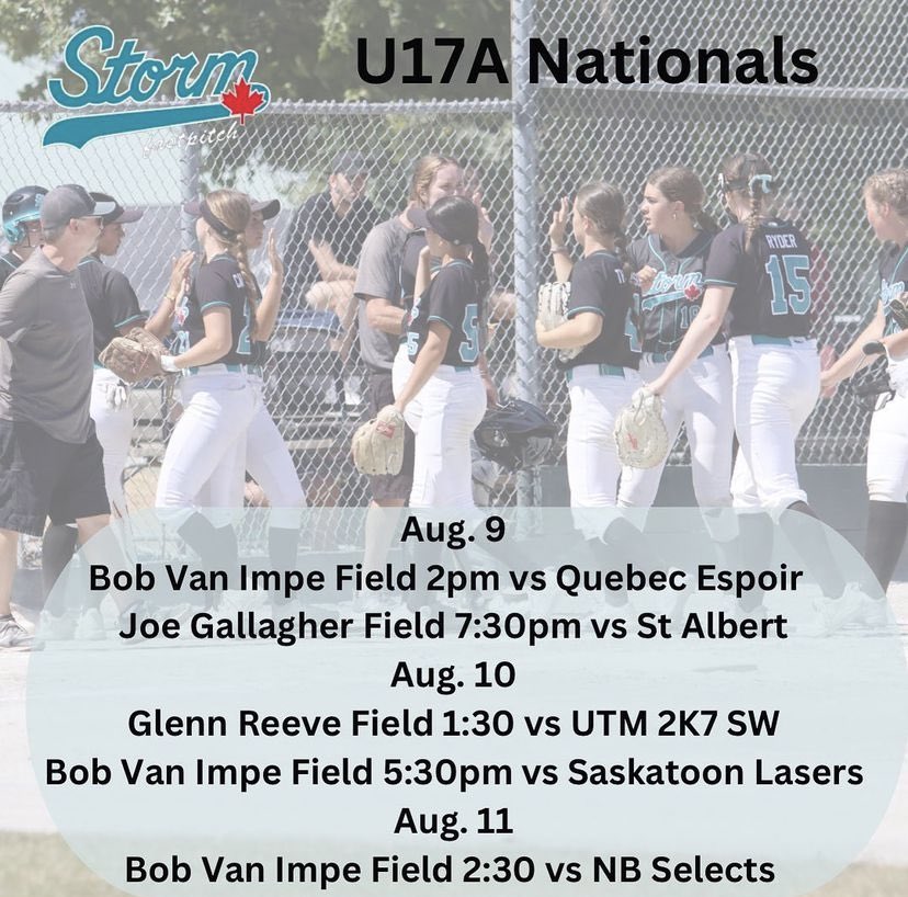 Zoe Willington (@zwillington2024) on Twitter photo My Schedule for the U17A Nationals in Saskatoon! Excited to be playing with @SurreyStorm2024 !
<a href="/coach_jmckellar/">Jenn McKellar (she/her)</a> My Schedule for the U17A Nationals in Saskatoon! Excited to be playing with @SurreyStorm2024 !
<a href="/coach_jmckellar/">Jenn McKellar (she/her)</a>