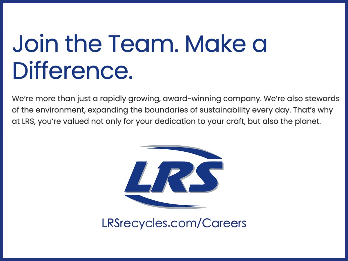LRS is hiring in various departments! To view and apply for any of our open positions, visit ow.ly/siUI50PsbsV. #ExperienceLRS