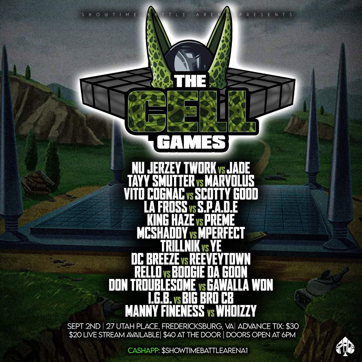 FuseDaGeneral_'s tweet photo. GOING DOWN NEXT MONTH
@CakeLyfe_Jade vs @NUJERZEYTWORK 3 ROUNDS!
#THECELLGAMES!!
CRAZY CARD ๐ฅ๐ฅ
GET $30 ADVANCED TICKETS
$20 FACEBOOK LIVE STREAM
ITS 40 AT THE DOOR CASHAPP WITH FULL NAME!
WE OUT IN FREDERICKSBURG VA PULL UP!! https://t.co/Od557sQQ1t
