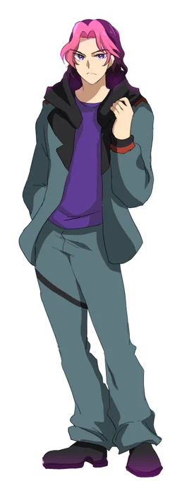 虹野さん(  )にお声掛け頂きキャラデザ担当をさせて頂きました! 実は一番考えるのが大変だったのがミッチーでした…!内緒ですよ! 全身絵の掲載OK頂いたので載せます!ミッチー! #G_tsuM
