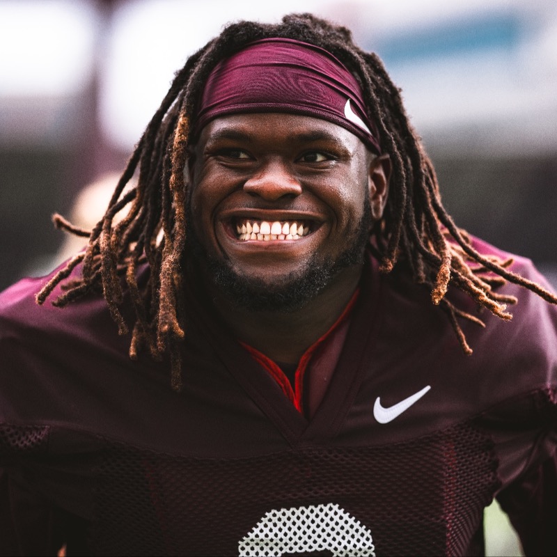 hokiesports's tweet photo. It's officially 𝗴𝗼 𝘁𝗶𝗺𝗲 for @HokiesFB ⚡️