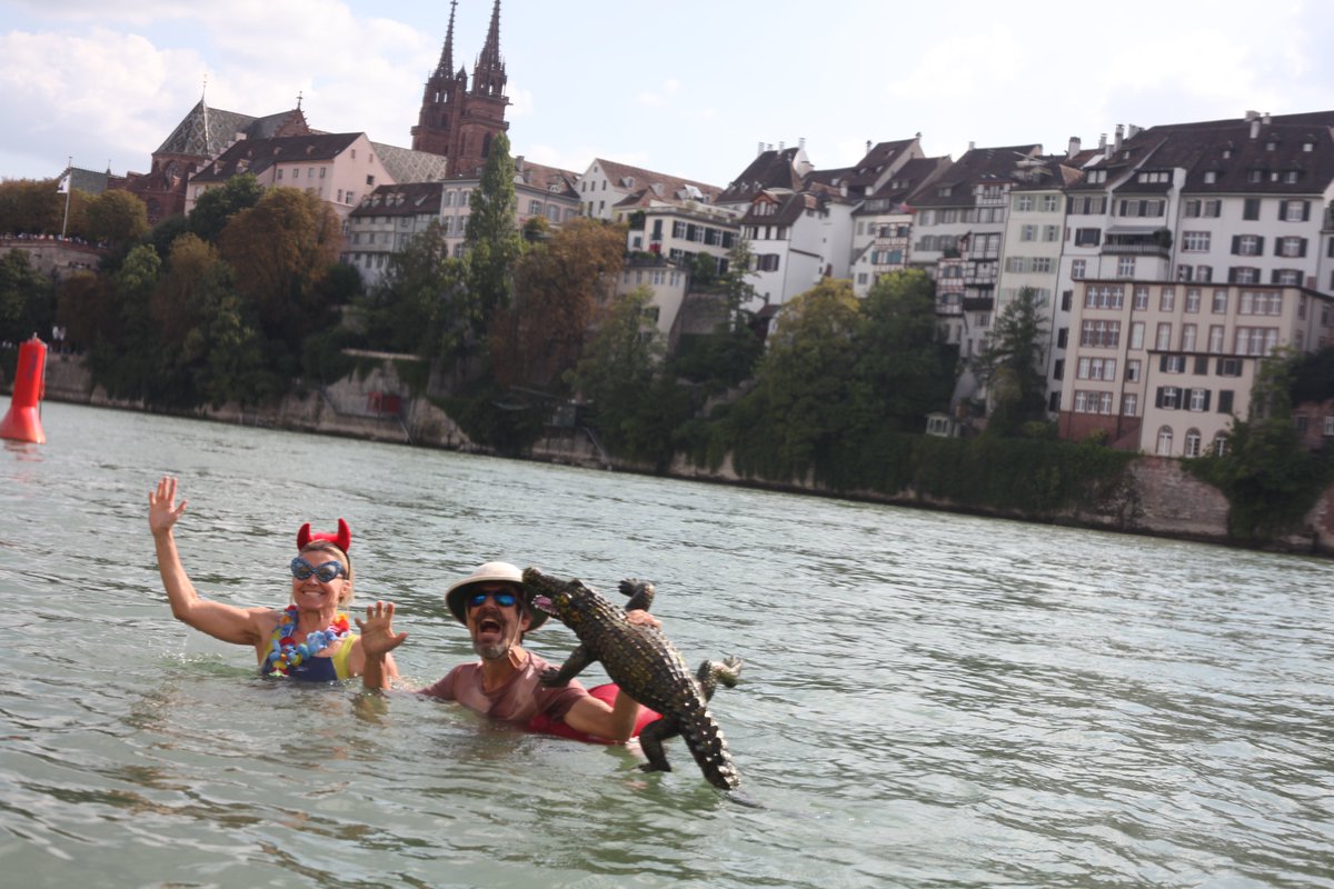 baseltourism's tweet photo. The Fotopoint at the FLOSS Festival in Basel is back (8 to 26 August)!📸 When the Rhine River becomes your photobooth: Swimming and waving for the perfect snapshot.🏊♀️👋 More: https://t.co/wEJ3xM0IhB #thisisbasel #energybasel @energy_ch @fotomarlinbasel @oriswatches https://t.co/mBNuImbe4k