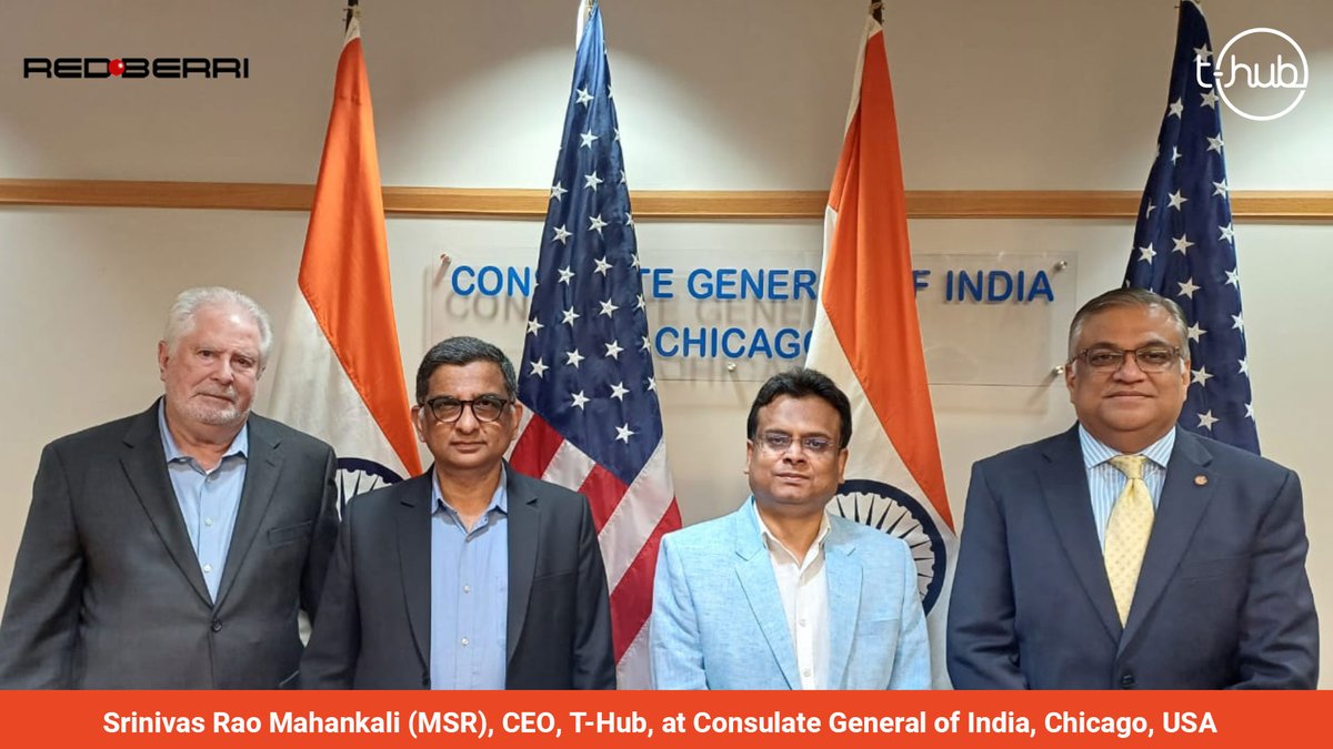 THubHyd's tweet photo. #THub & #Redberri Earth Foundation partnership, aimed at accelerating Indo-US #entrepreneurial ecosystem, is making rapid strides.
We commit to keep exploring avenues to strengthen synergies, expedite processes, and maximise impact.
#InnovateWithTHub https://t.co/ofUL9igEnF