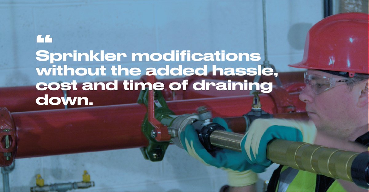 project__fire's tweet image. Need to move a sprinkler head? Extend a installation? Fit a drain or vent? Livetap can do all this whilst the system remains live, making it the simplest, fastest and most cost effective way to make modifications. Find out more here - buff.ly/3LBRSE6