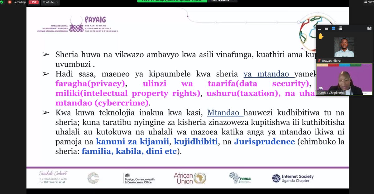kasomaPaul1's tweet photo. We need to be a ware of Cyber crime, how can youths ensure their safety online. interesting lessons by @Chepkemoi_Birir. Interesting! @Providencebara3
@JasiriJP @am_millenium @am_millenium @PAYA_IG
@youthsintechug @sorenetweets @Icyberczar
#SwahiliCohort #PAYAIG #ICYBERCZAR https://t.co/lutascoOTM