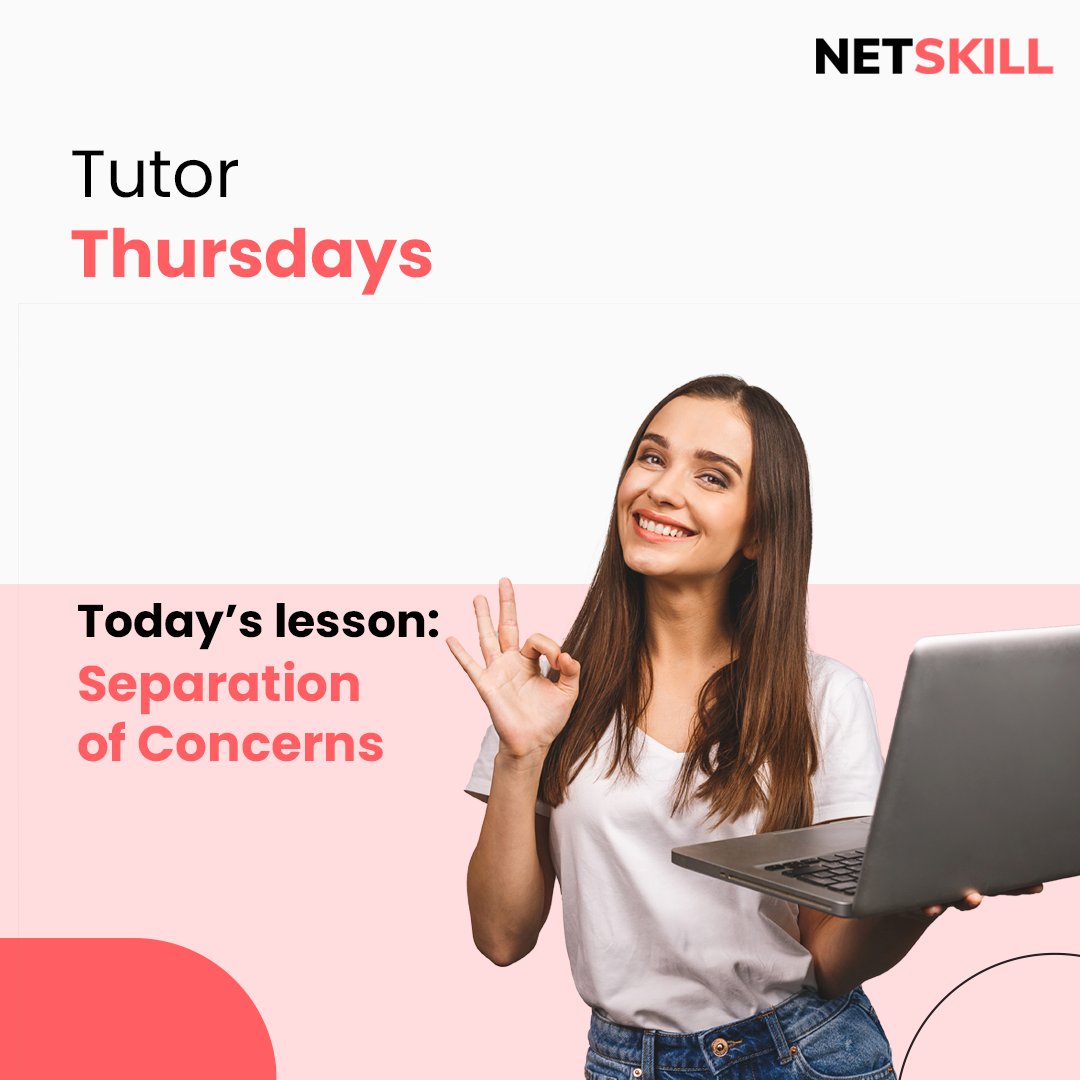 vishwasmudagal's tweet image. #TutorThursday is here! Have you heard about #SeparationOfConcerns. Interested to learn more about this? Comment below!

#NetSkill #Tips #Programming #Principle #Knowledge #Interesting #Facts #CodingPrinciple #LearntoCode #ProgrammingTips #CodingTips