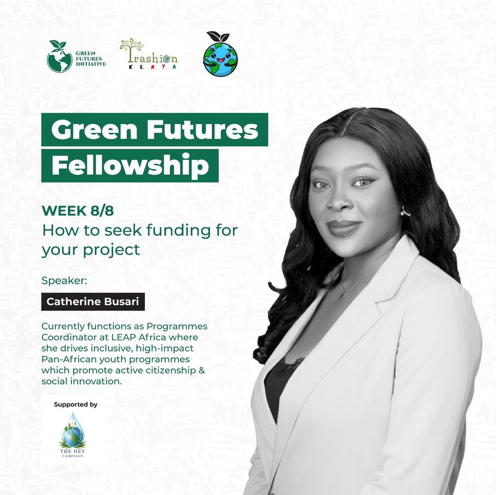 gfifellowship's tweet photo. They will be listening to the incredible Catherine Busari, who is a Programs Coordinator at LEAP Africa. @LEAPAfrica 

#GreenFuturesUg #TrashionKenya #GFFellowship https://t.co/UJw3SmRvR8
